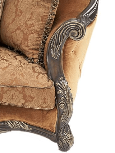 Michael AminiAICO Essex Manor Wood Trim Sofa, Wood Trim Chair and Chair and Half 3PC Set