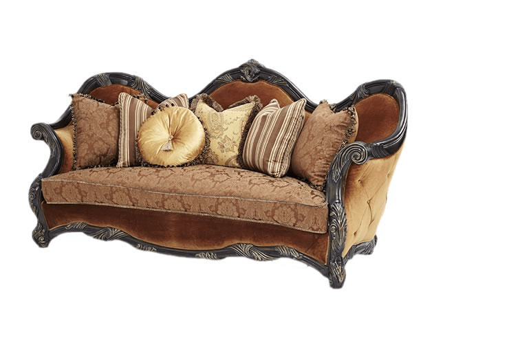Michael AminiAICO Essex Manor Wood Trim Sofa, Wood Trim Chair and Chair and Half 3PC Set