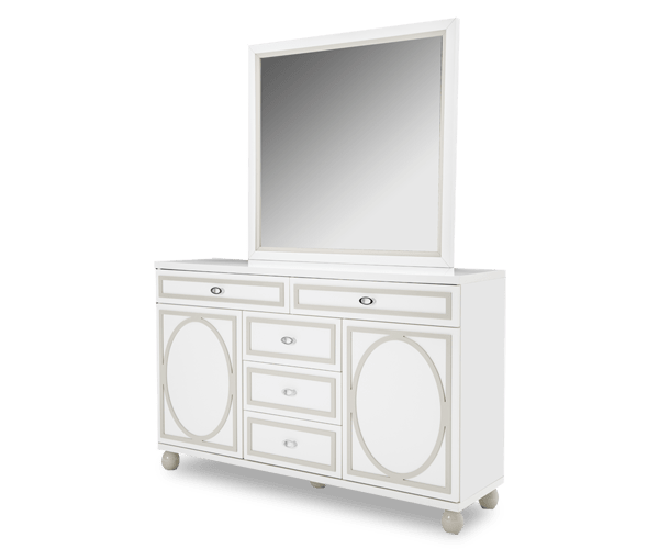 Michael AminiAmini Sky Tower White Cloud Dresser+Mirror