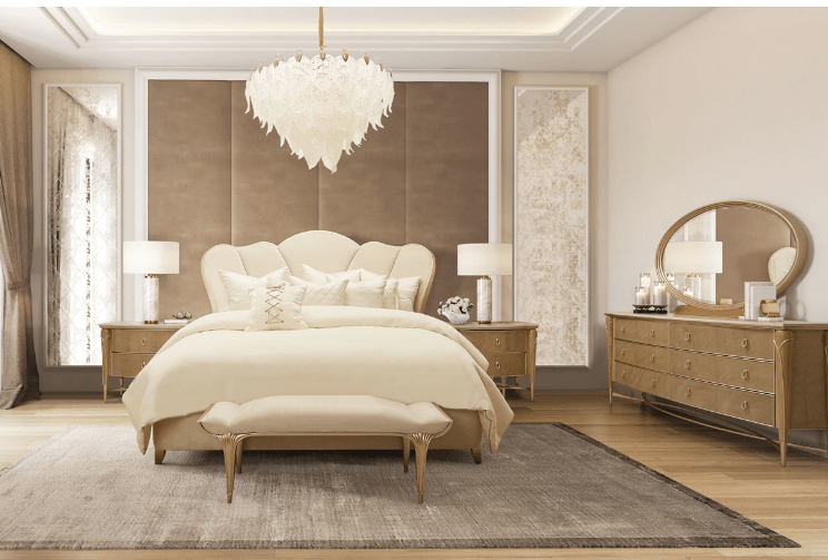 Michael AminiAmini VILLA CHERIE Bedroom Collection - CARAMEL