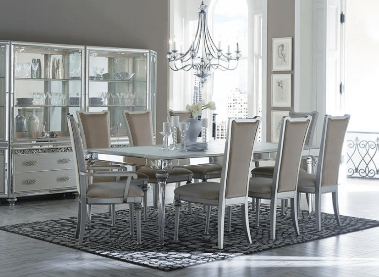 Michael AminiBEL AIR PARK - CHAMPAGNE 9pc Dining Set