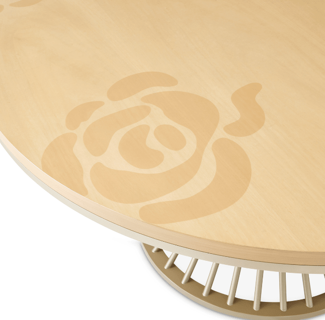 Michael AminiCamellia Field Caramel Round Dining Table