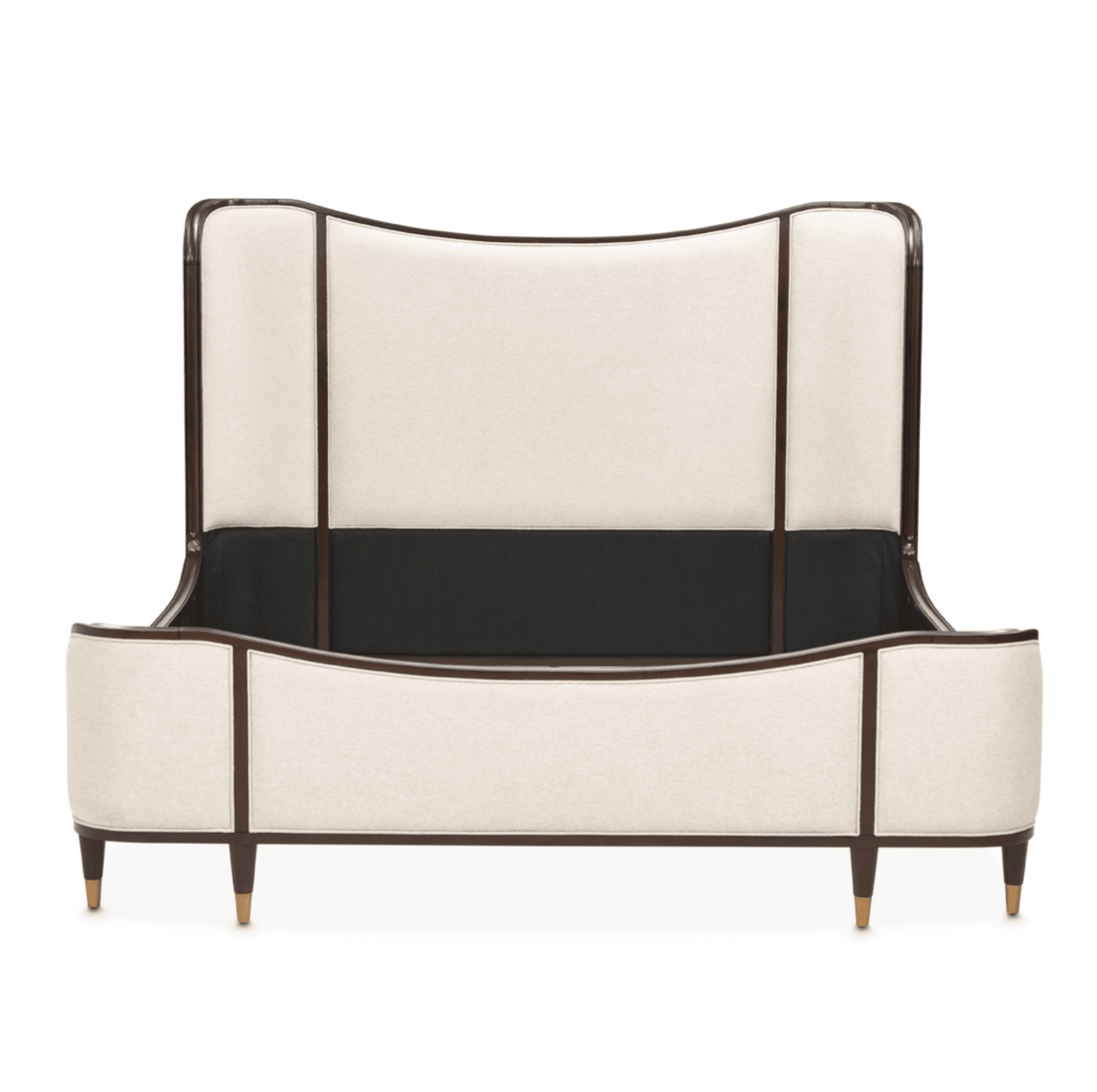 Michael Aminicamellia field pecan Warm Pecan Camellia Field King Upholstered Bed 3pc Warm Pecan