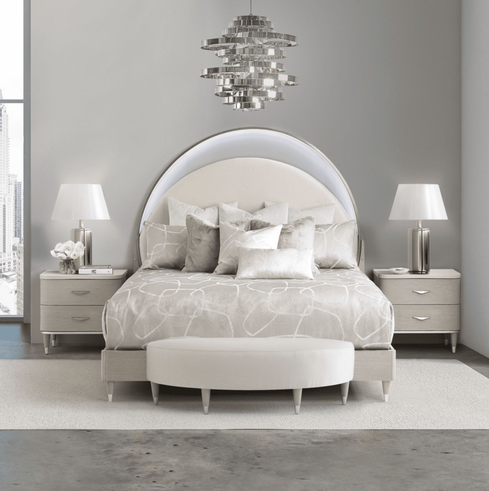 Michael Aminieclipse Moonlight Cal King Bed w/ Lights