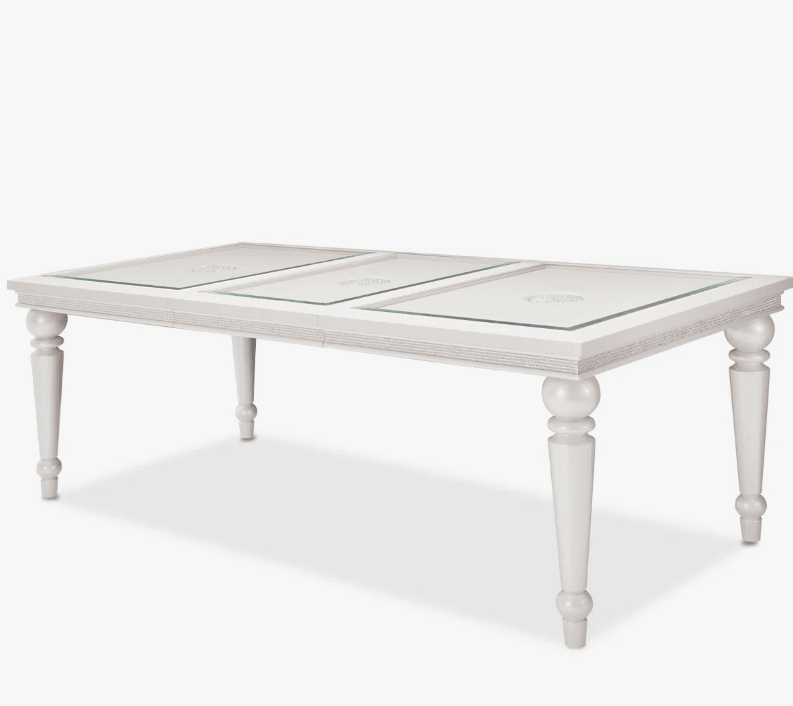 Michael AminiGlimmering Heights Extendable Glass Top Dining Table