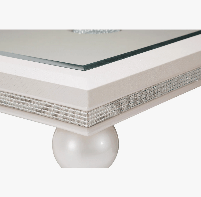 Michael AminiGlimmering Heights Extendable Glass Top Dining Table
