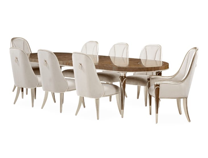 Michael AminiVilla Cherie Hazelnut Oval Dining Room