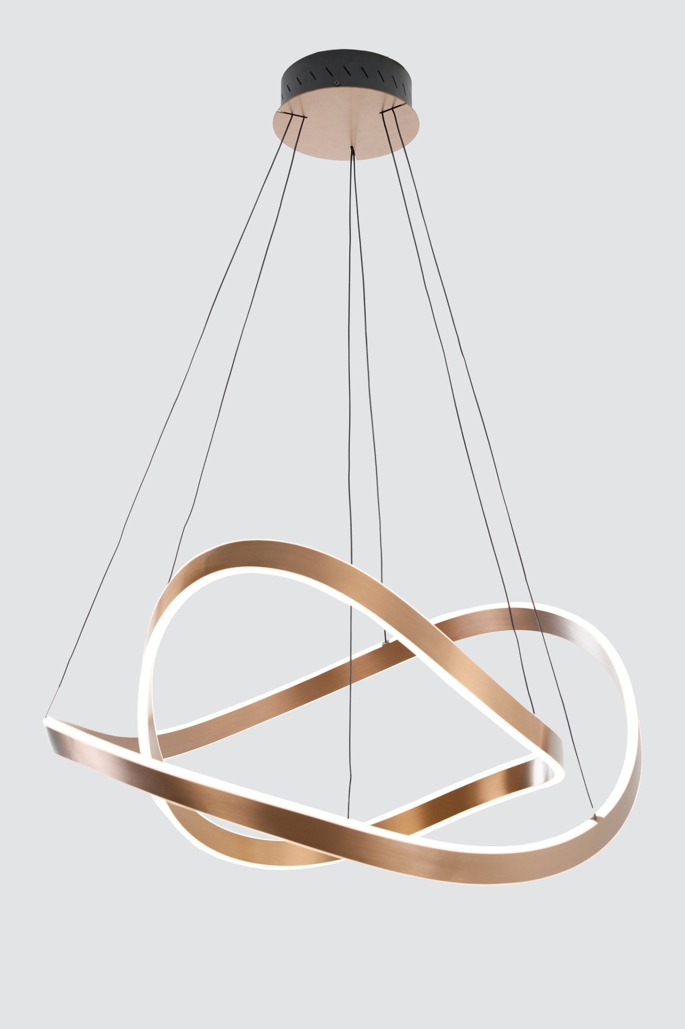 Modern ConceptAurora Wave Round Satin Copper Pendant