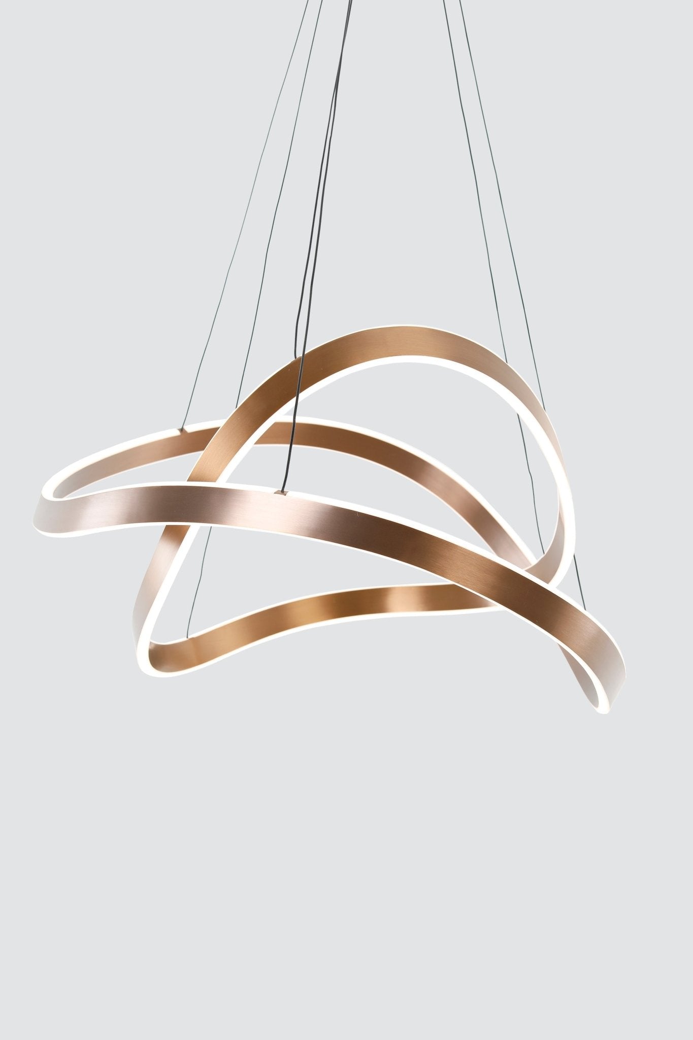Modern ConceptAurora Wave Round Satin Copper Pendant