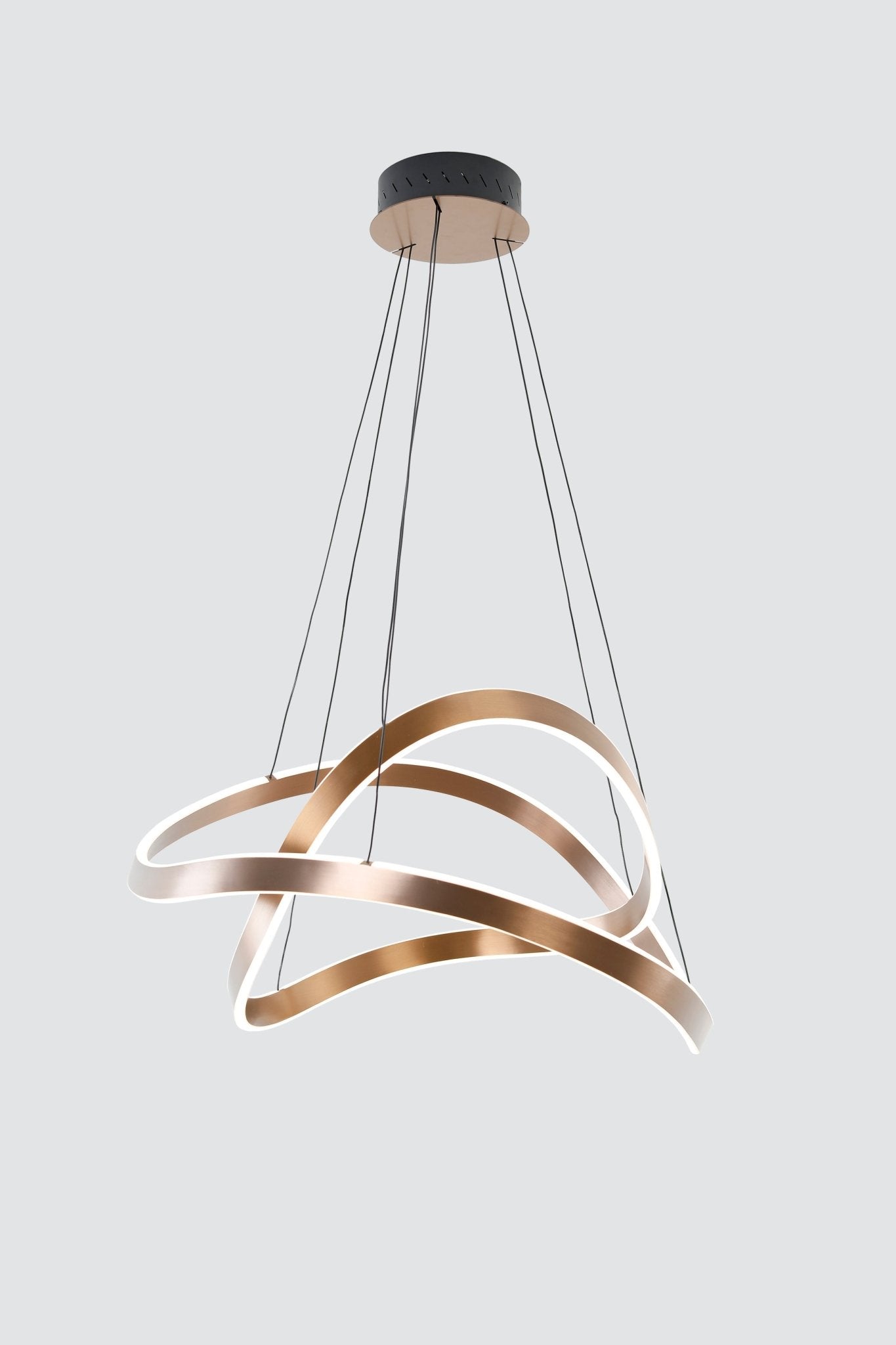 Modern ConceptAurora Wave Round Satin Copper Pendant