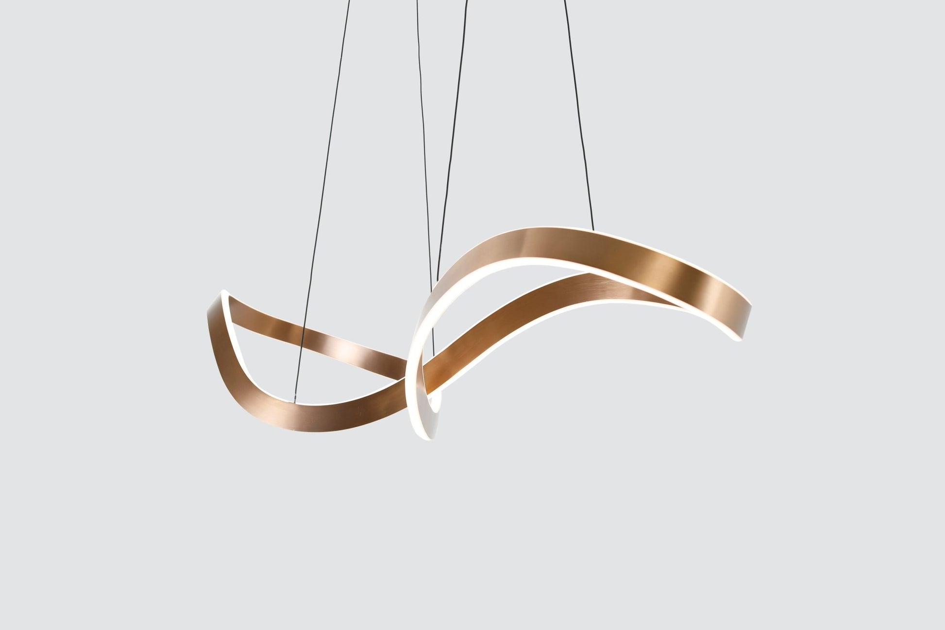 Modern ConceptAurora Wave Satin Copper Pendant