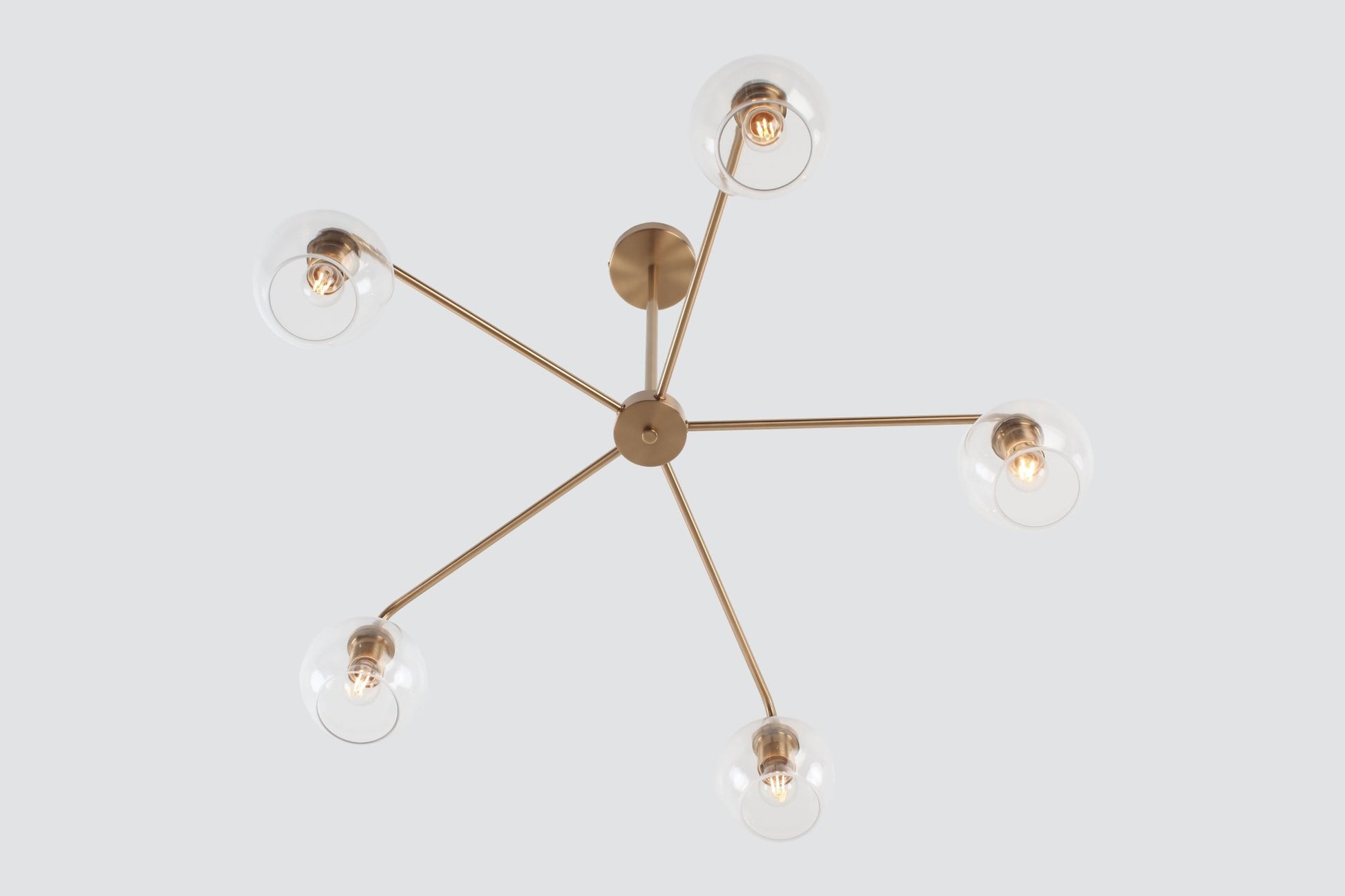 Modern ConceptFive Arm Pendant Brass