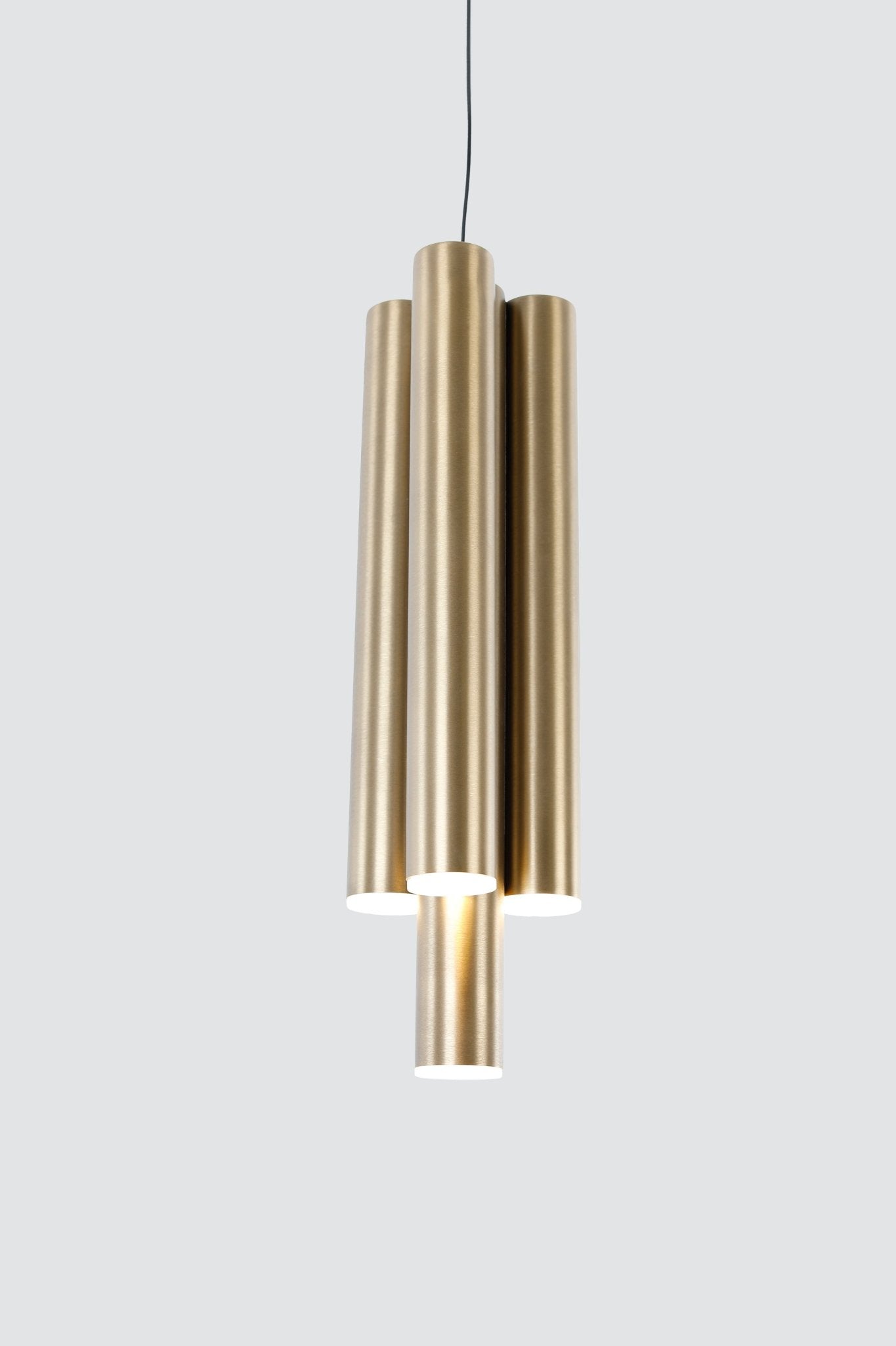 Modern ConceptTrio Pillar LED Brass Pendant