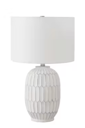 MonarchMonarch i9720 24"H TABLE LAMP CREAM RESIN / IVORY SHADE