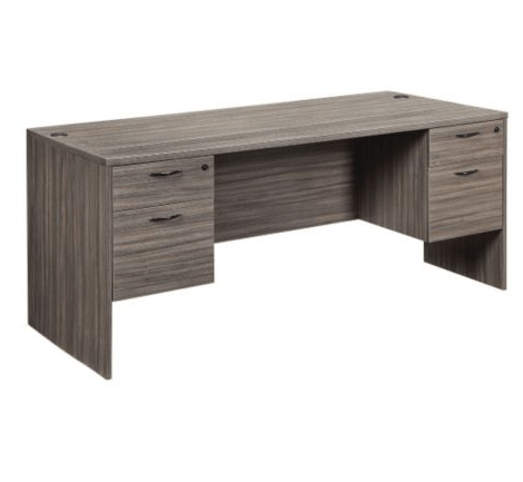 OfficestarAOSP Lodi Collection Double Pedestal Desk 66x30