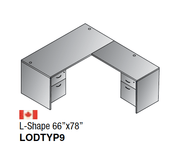 OfficestarAOSP Lodi Collection L - Shape Desk 66x78