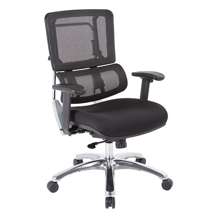 OfficestarAOSP PRO X 99662C VERTICAL BLACK MESH BACK CHAIR