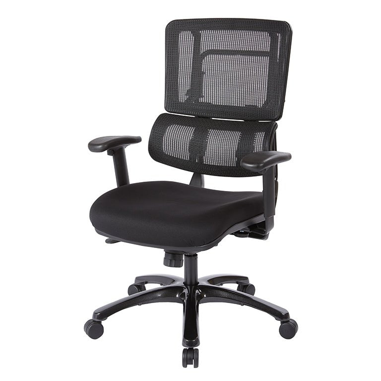 OfficestarAOSP PRO X 99663B VERTICAL BLACK MESH CHAIR