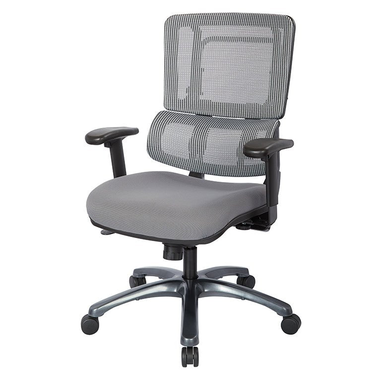 OfficestarAOSP PRO X 99667T - 5811 VERTICAL GREY MESH CHAIR