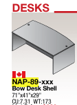 OSCAOSP 71 Bow Front Desk - NAP - 89 - URB