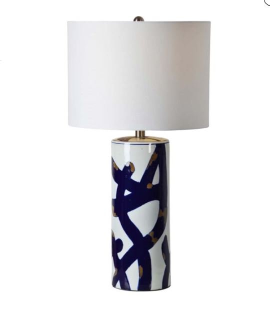 RenwilRenwil Cobalt Table Lamp in Blue and White