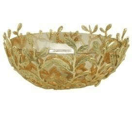 RWBOWL WITH GOLD LUSTER GLASS RW - 1014059