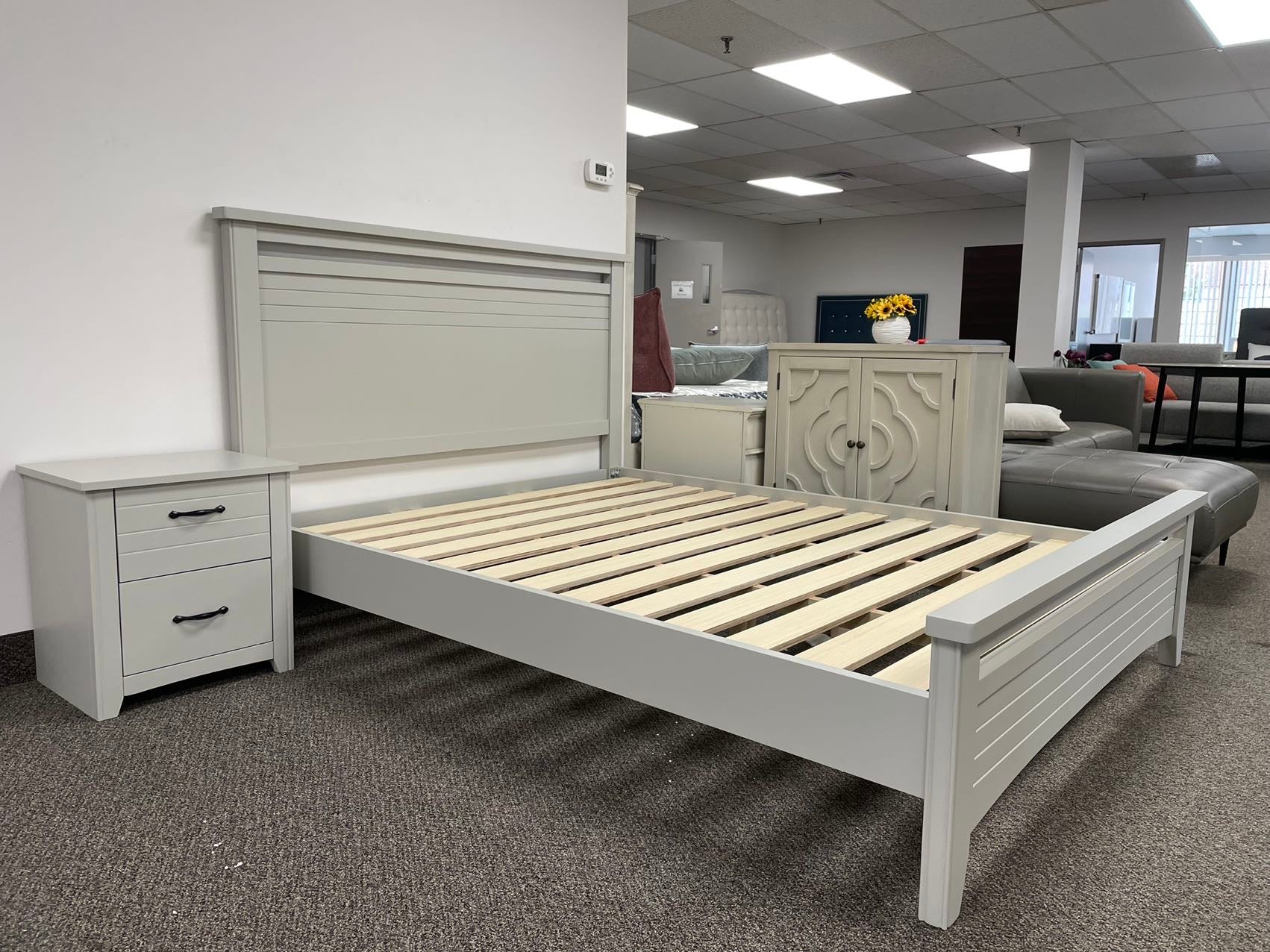 SankouSK Capella Bed ( Double, Light Gray)