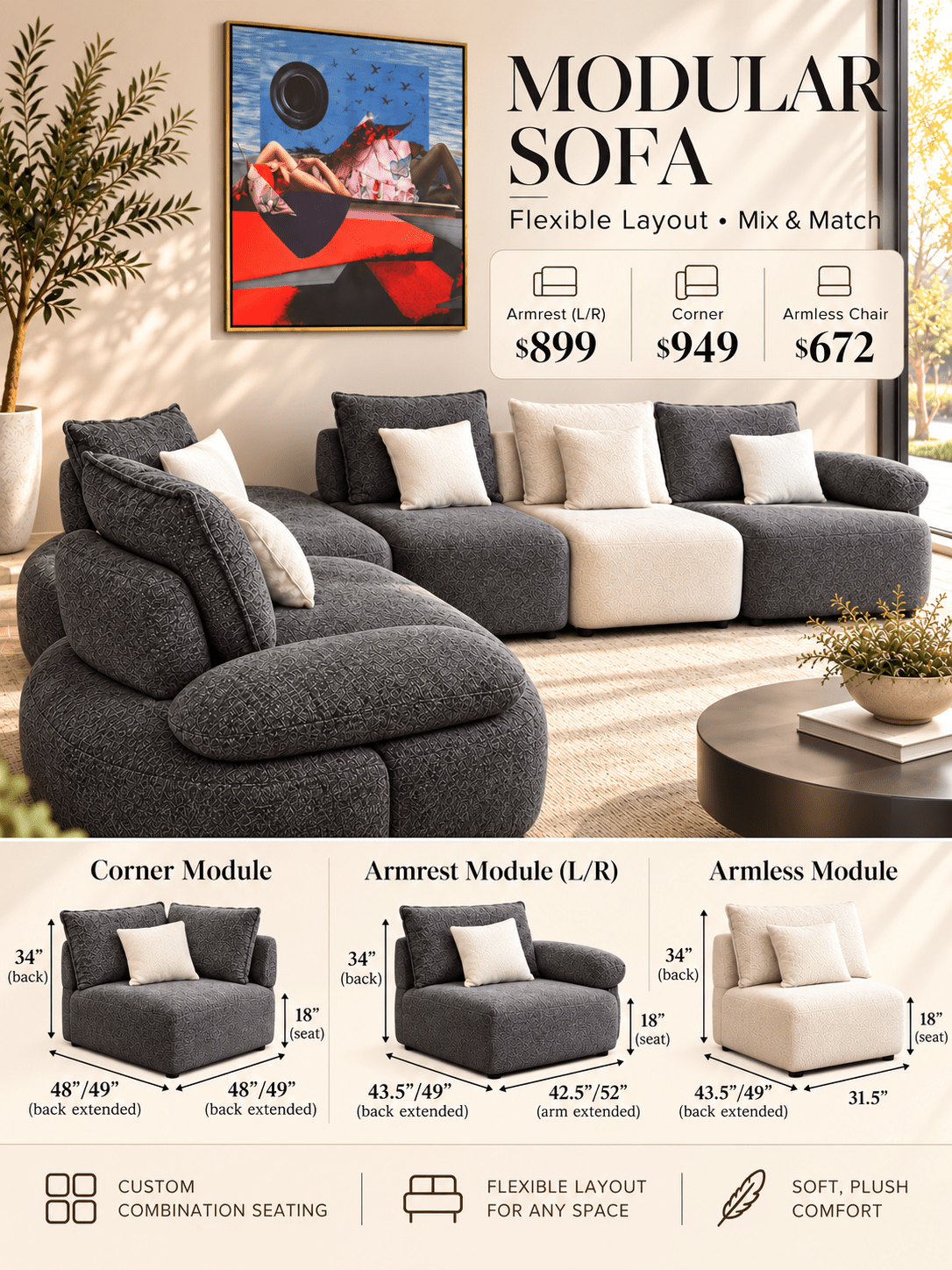 SankouSK Vittoria Modular Sofa