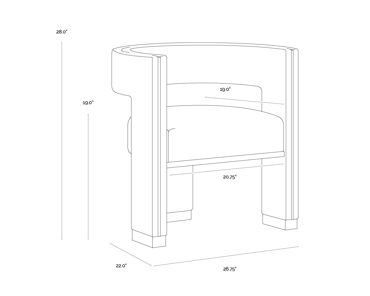 SunpanAdamina Dining Armchair