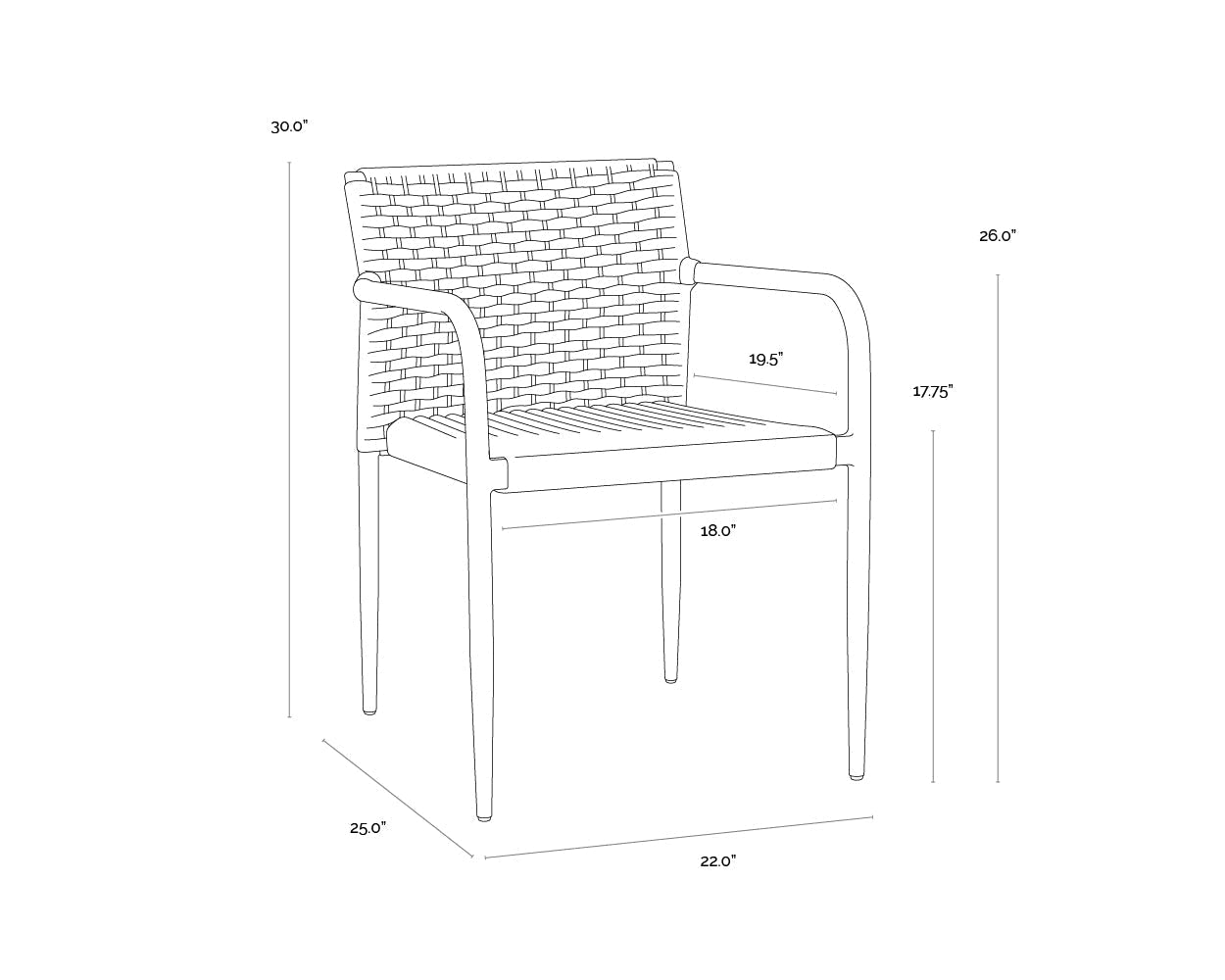 SunpanCasella Stackable Dining Armchair