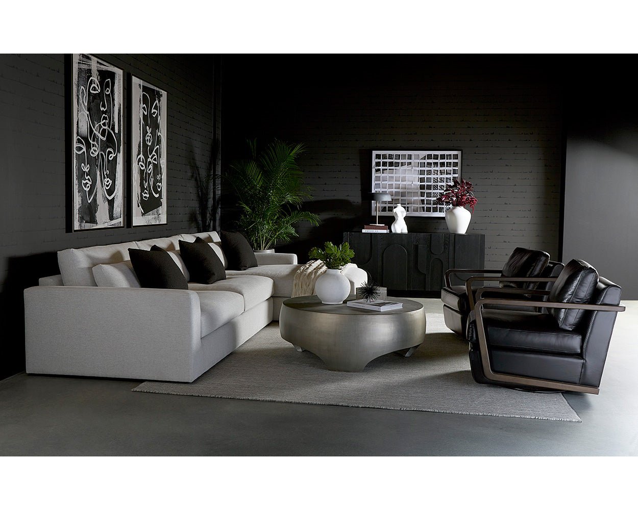 SunpanCastell Swivel Lounge Chair - Brown