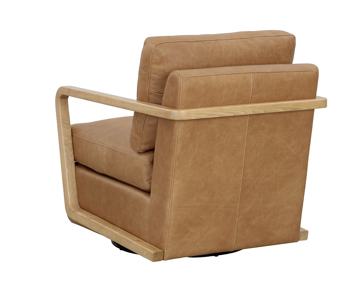 SunpanCastell Swivel Lounge Chair - Rustic Oak