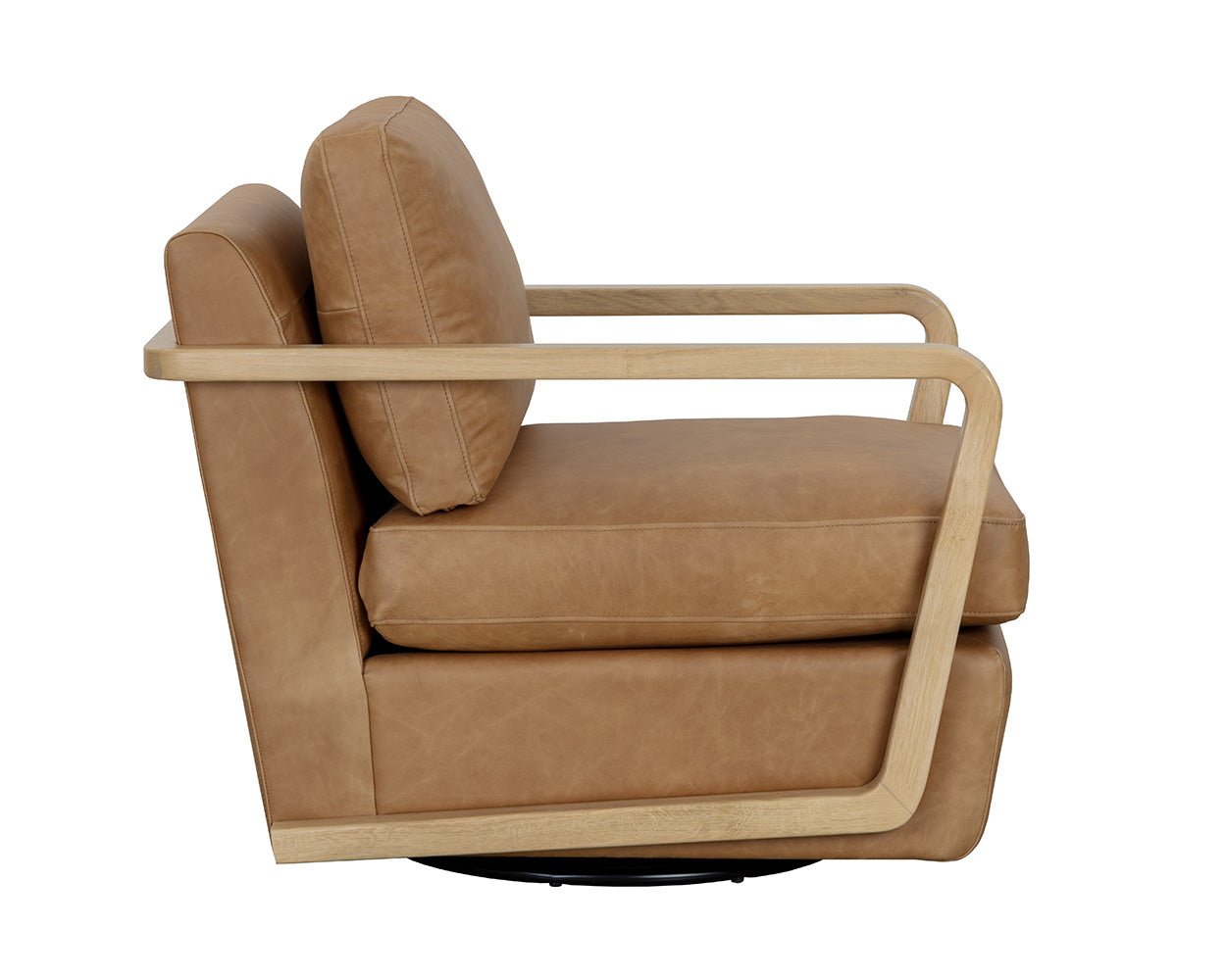 SunpanCastell Swivel Lounge Chair - Rustic Oak
