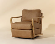 SunpanCastell Swivel Lounge Chair - Rustic Oak