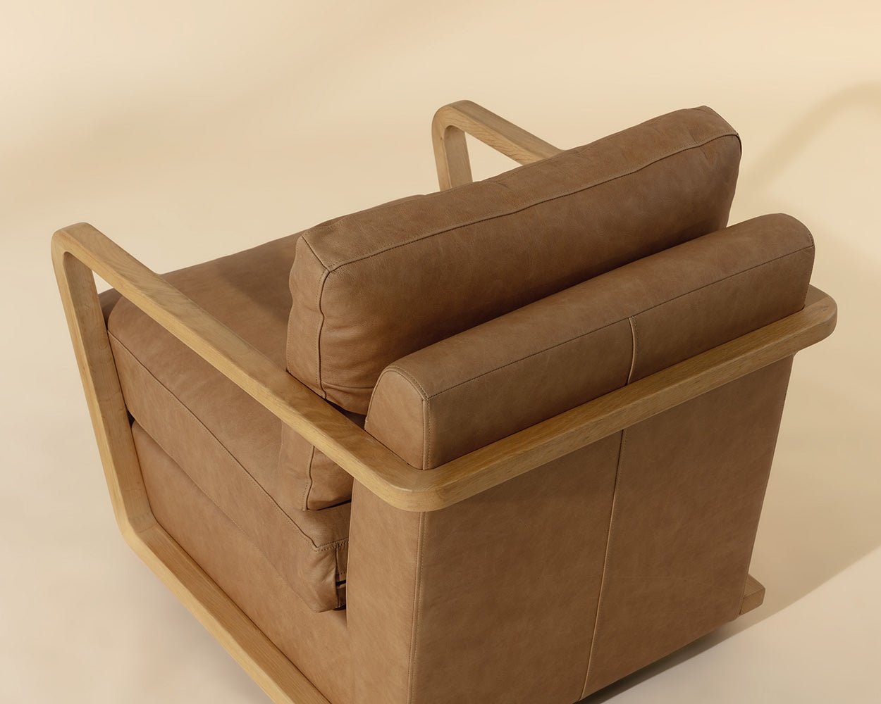 SunpanCastell Swivel Lounge Chair - Rustic Oak