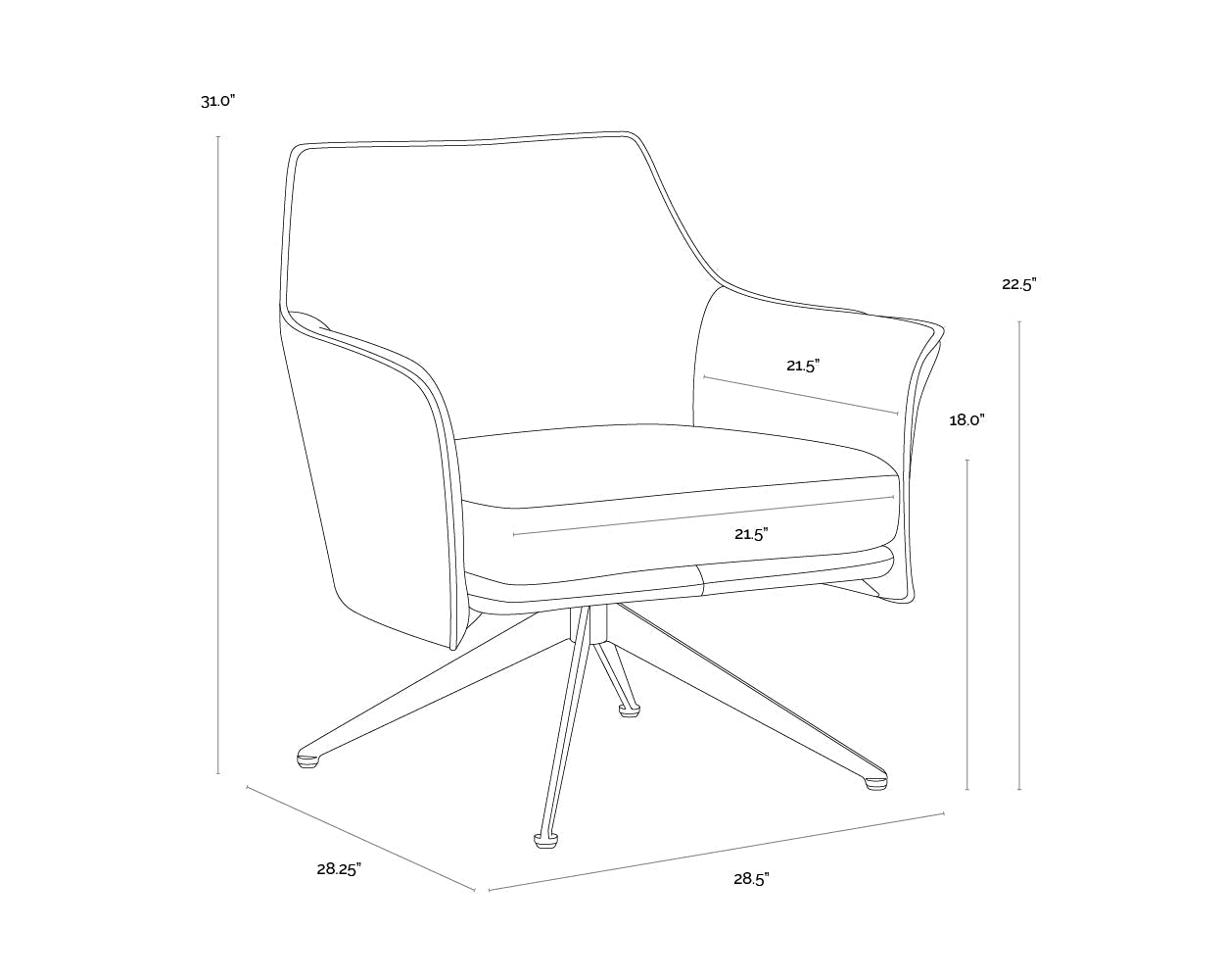SunpanCrosby Swivel Lounge Chair