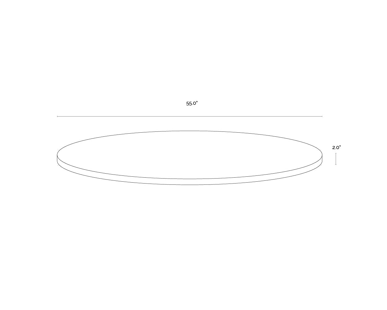 SunpanCypher Dining Table Top - Marble Look - 55"