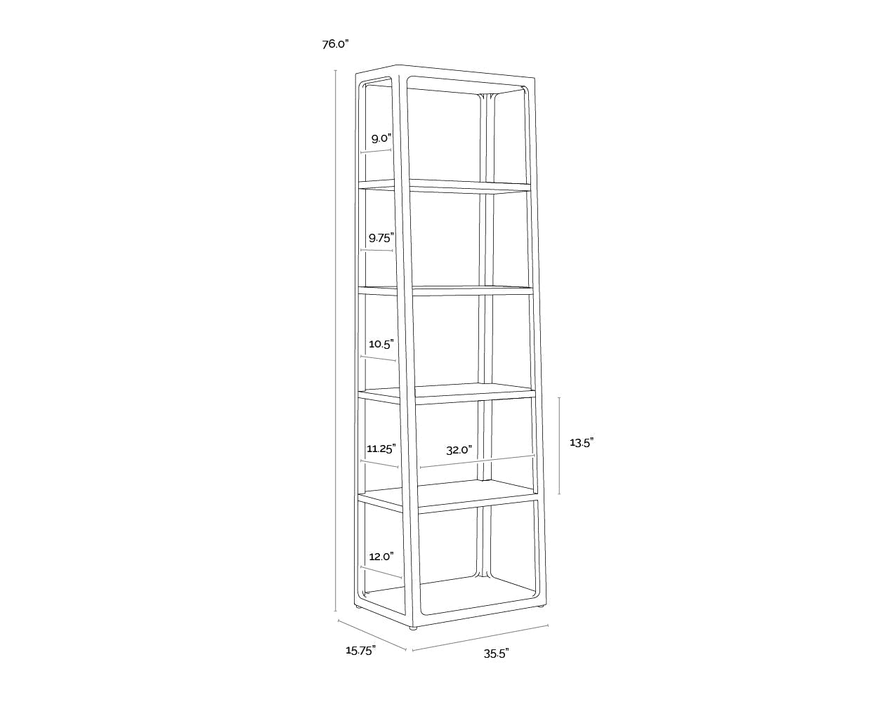 SunpanDoncaster Bookcase - Large