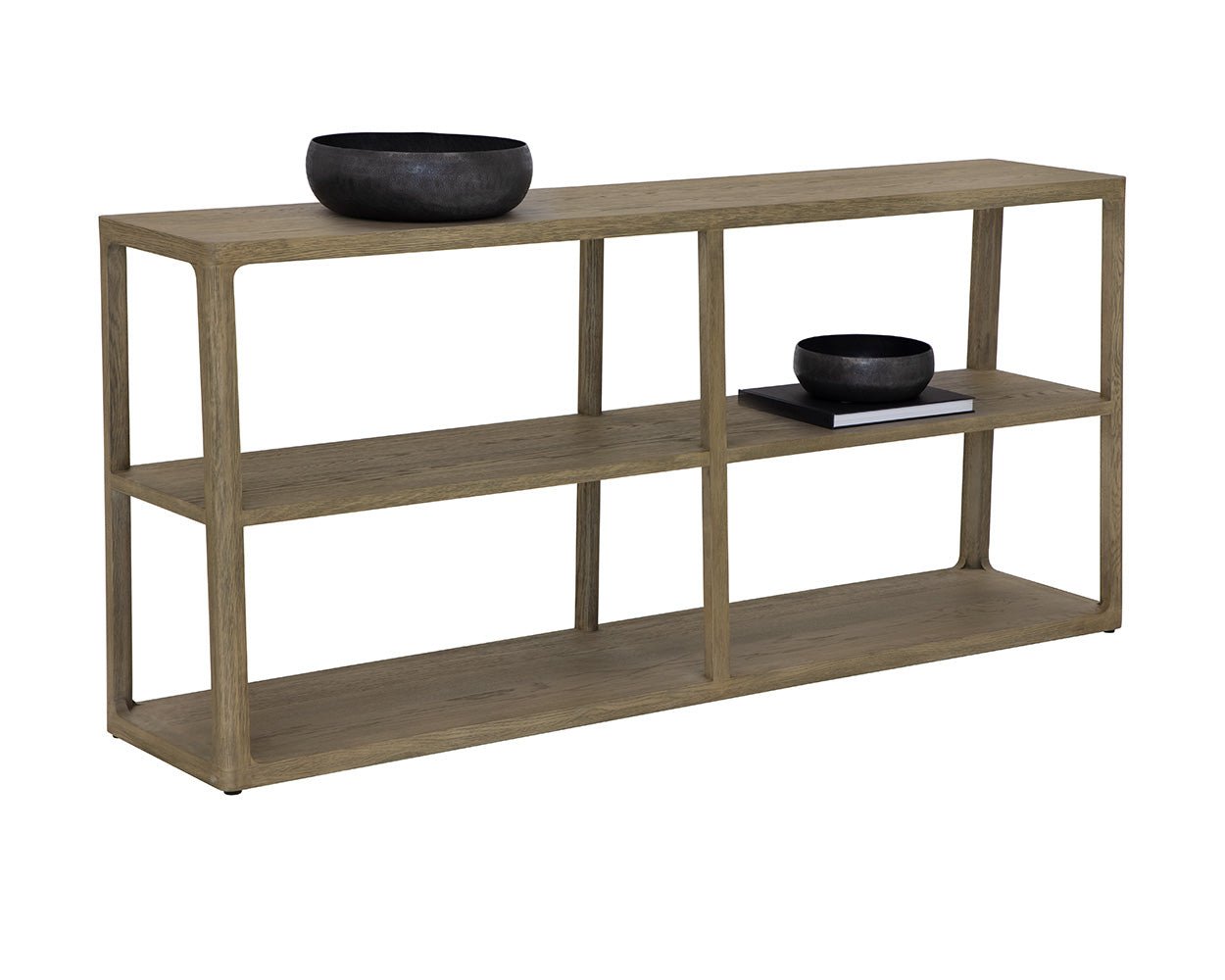 SunpanDoncaster Low Bookcase - Smoke Grey