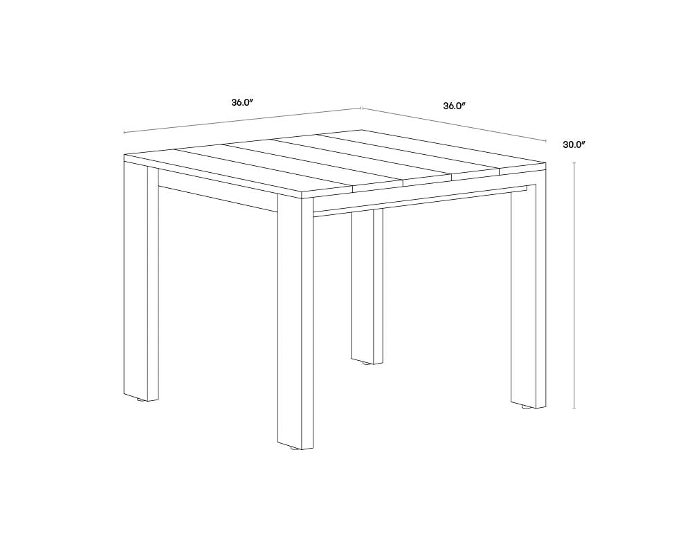 SunpanLucerne Dining Table - 36" - Square