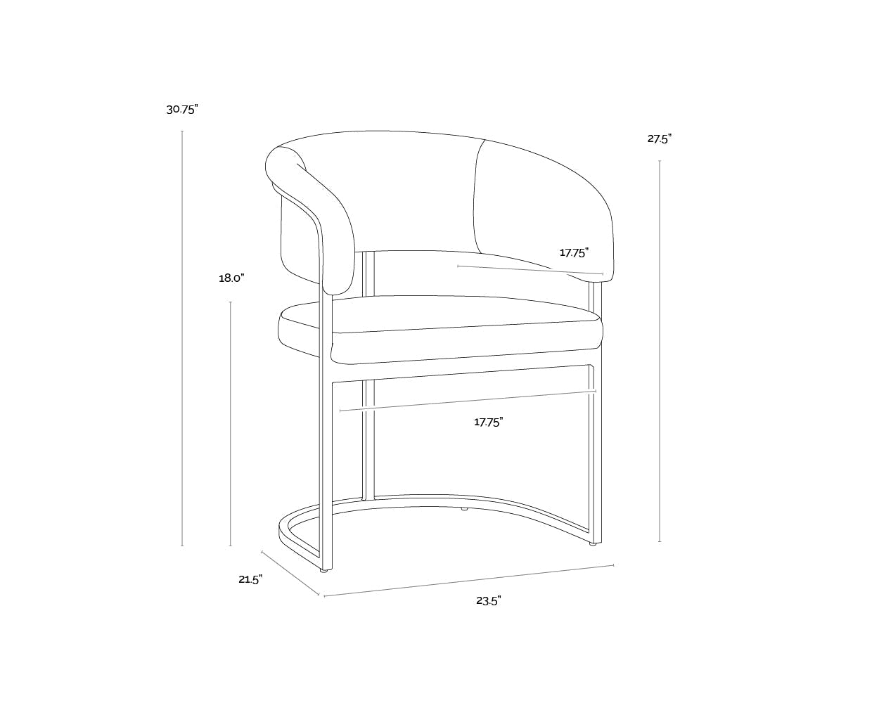 SunpanMarris Dining Armchair - Gunmetal