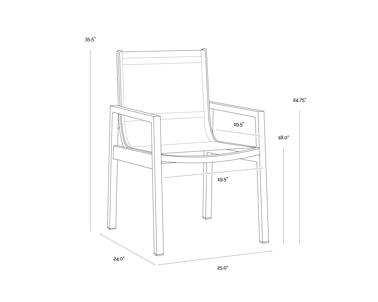 SunpanMerano Dining Armchair
