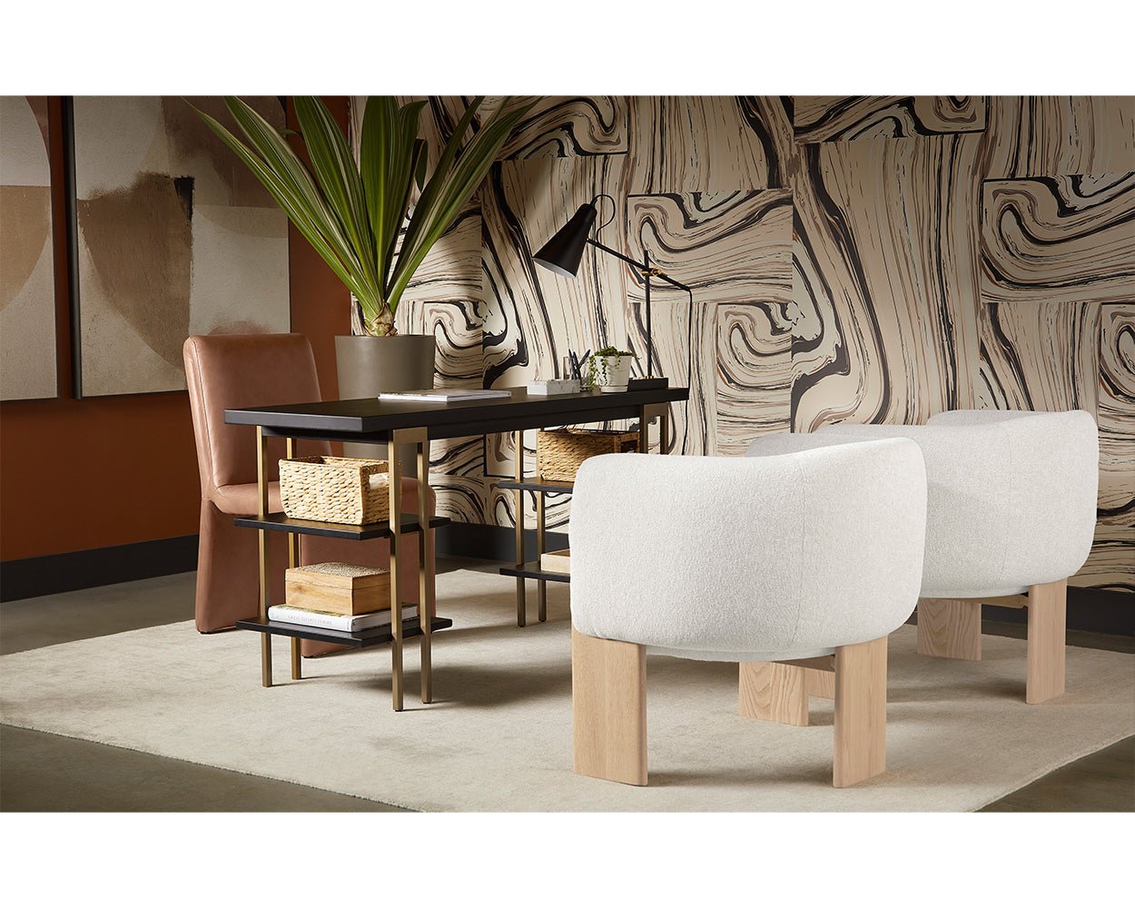 SunpanTrine Lounge Chair - Rustic Oak