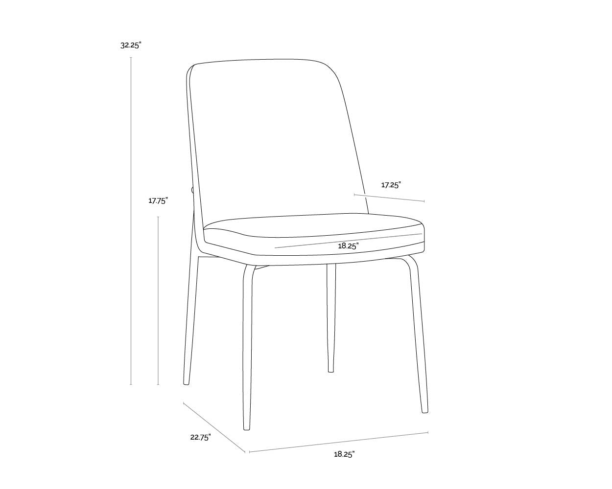 SunpanZeke Dining Chair - Antique Brass