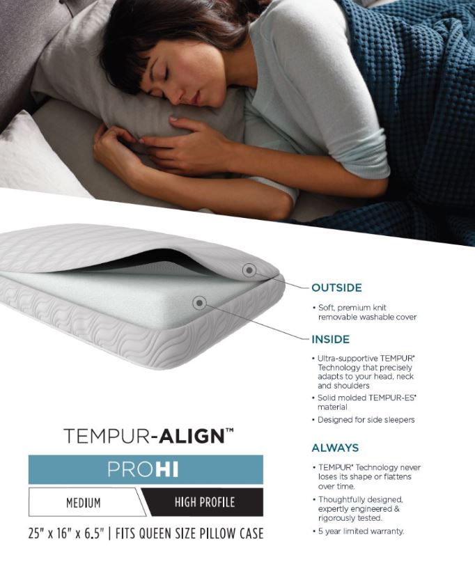 Tempur - PedicTempur - Align ProHI Pillow