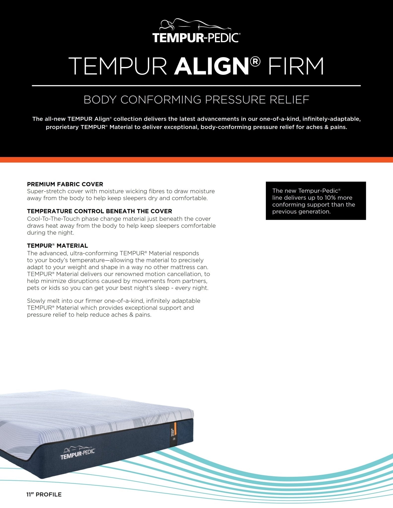Tempur - PedicTEMPUR - PEDIC Tempur - Align Firm 2.0 Mattress