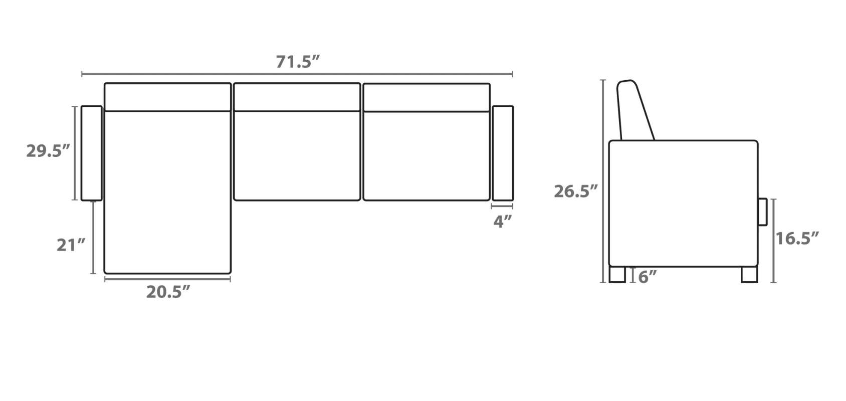 TitusT1228 Sectional Sofa
