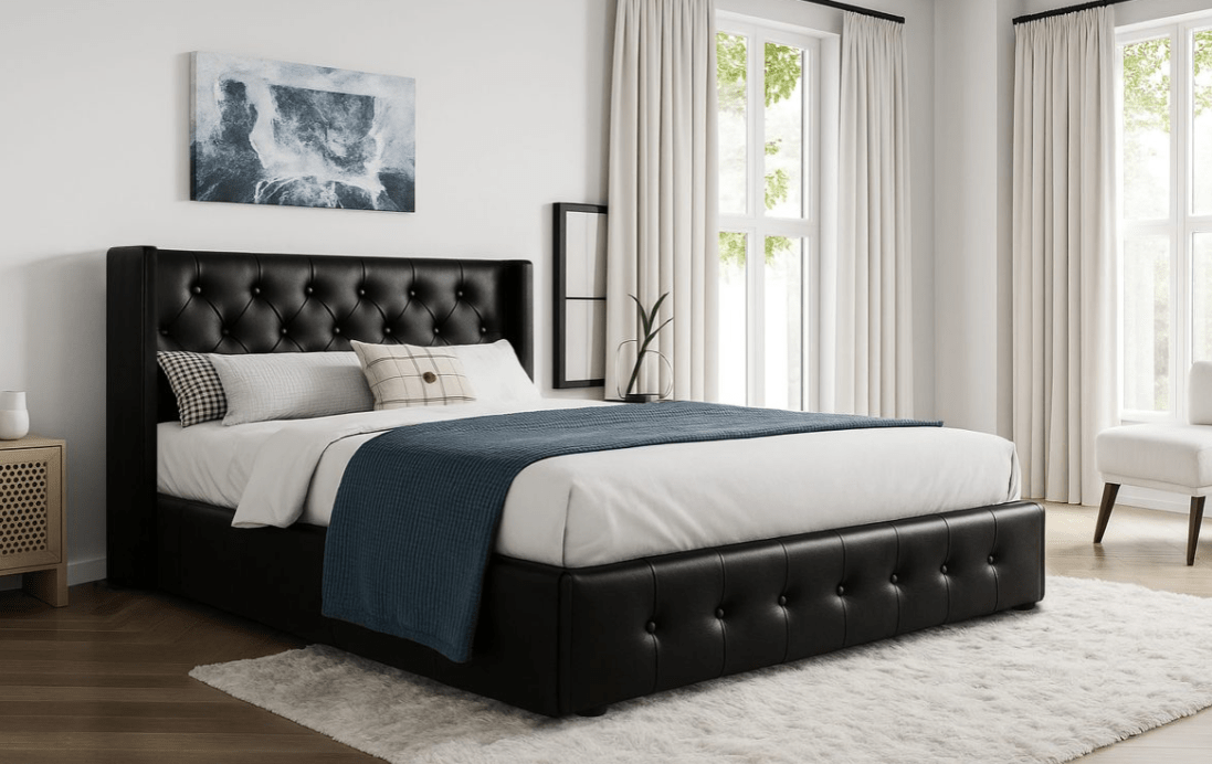 TitusT2162 platform bed with hydraulic lift storage