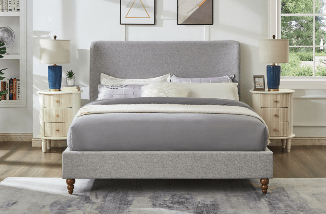 TitusT2196 Contemporary Platform Fabric Bed