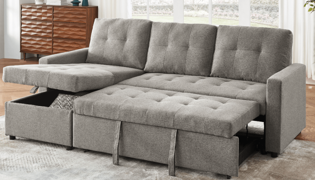 0TT 1245 Grey Pull Out Sofa Sectional